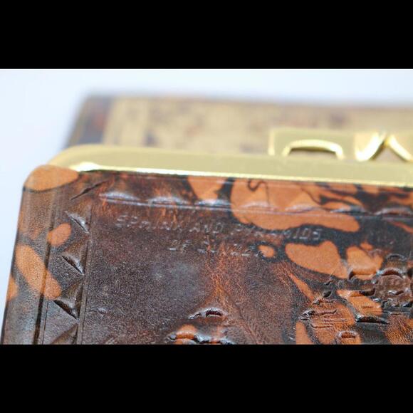 Egyptian Camel Leather Women Wallet Purse Brown King Tut Hunting 7.75" # 326 - Picture 4 of 8